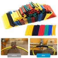 127-530PCS Heat Shrink Tube Thermoresistant Heat-shrink Tubing Wrapping Kit Electrical Connection Wire Cable Insulation Sleeving Electrical Circuitry