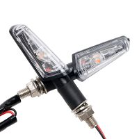 2 Pcs Amber Motorcycle Turn Signal Lights LED Motorbike Blinker Indicator Lamp Flasher