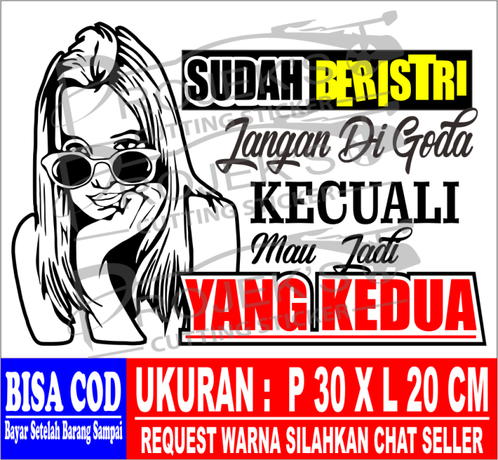 Cutting Sticker Stiker Mobil Variasi Kaca Bodi Samping Kata Kata Truk