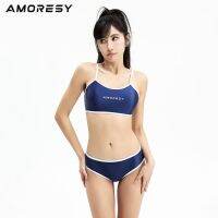 AMORESY Maia Series Japanese White Suspenders Student Hot Spring Sexy Cute Briefs Bikini