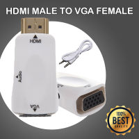 HDMI TO VGA+AUDIO Converter 1080P, HDMI to VGA Adapter with Audio