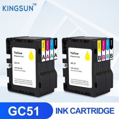 GC51ที่รองรับตลับหมึก GC51ใหม่สำหรับเครื่องพิมพ์ SG3210DNW RICOH พร้อมชิปและหมึกสี4สี A และ B