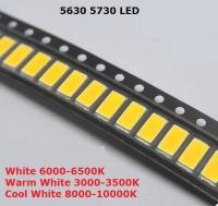 ✔◎☂ 200pcs SMD 5730 Diode White SMD5730 0.5W LED 5630 6000k 6500k Super Bright Chip SMD5630 5730SMD 150mA PCB SMT Emitting Diode