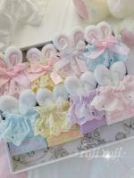 【LZ】﹍  Meias de orelha de coelho lolita femininas jk bow renda grande original verão