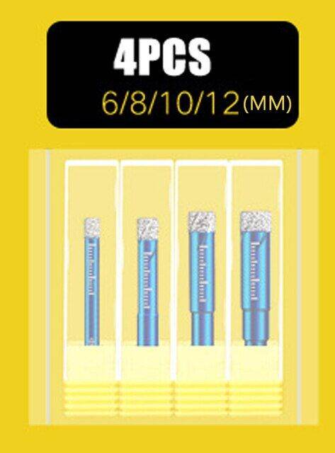 เพชรที่ทนทานเจาะหัวเจาะแกนเคลือบ4-5-6ชิ้นสำหรับเครื่องเคลือบดินเผาควอตซ์หินแกรนิตหินอ่อนแก้ว