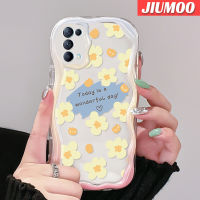 JIUMOO เคสสำหรับ OPPO Reno 5 5G Reno 5K 5G พบ X3 Lite เคสเนื้อครีมนิ่มกันกระแทกเคสโทรศัพท์โปร่งใส TPU เจลซิลิกาแบบใสป้องกันการตกหล่นฝาครอบป้องกันเลนส์กล้องถ่ายรูป