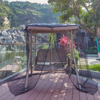 【CW】 Outdoor Swing Chair Mesh Net Swing Mosquitoes Netting Ultra Large Mosquitoes Net Zipper Closure Netting Curtain Mesh Canopy