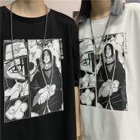 LOMOGI ผ้าฝ้าย100% Itachi Uchiha Man ฤดูร้อน T เสื้อแขนสั้น O คอขนาดใหญ่เสื้อผ้า Naruto พิมพ์อะนิเมะคู่แฟชั่น Tops