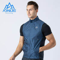 AONIJIE FM5138ชายน้ำหนักเบา Breathable กีฬา Windproof เสื้อกั๊ก Sleeveles ซิปเสื้อฤดูใบไม้ร่วงสำหรับวิ่งกลางแจ้งเดินป่า