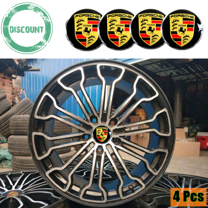 Auto parts PORSCHE Car Wheel Hub Cap Sticker Tire Cap Wheel Center Hub
