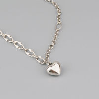 Mewanry 925 Sterling Silver Necklace for Women Trend Vintage Party Sweet Heart Pendant Couples Jewelry Birthday Gifts Wholesale