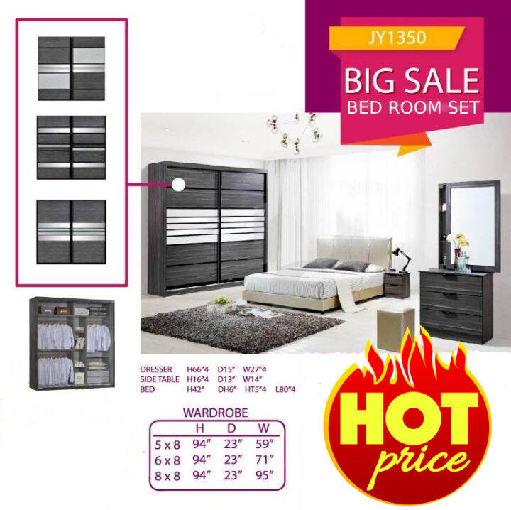 (KLSeremban Free Shipping) Quality Bedroom Set Queen Bed + 8x8
