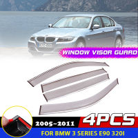 รถ Windows Visor สำหรับ BMW 3 Series E90 320i 2005 ~ 2011 2006กันสาด Sun Rain Eyebrow Guard Cover Deflector สติกเกอร์อุปกรณ์เสริม