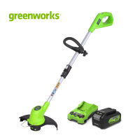 Greenworks เครื่องตัดหญ้า 24V พร้อมแบตเตอรี่ 4 แอมป์และแท่นชาร์จเร็ว ✨ รุ่นใหม่ ✨