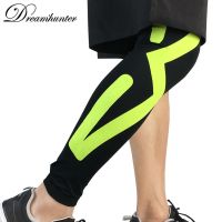 [Rear Waves]1 PCKnee สนับสนุนแผ่นยืดหยุ่นการบีบอัดขา SleeveCycling ฟุตบอลลูกวัวป้องกัน GuardSafety Grear