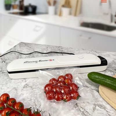 US Plug Vacuum Sealer Automatic Food Sealer Machine For Dry And Moist Food Storage Preservation With 10 Pcs Seal Bags