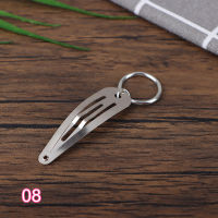 zhangdunguo New Fashion Punk Hair Card Silver Metal Edge Clip Cross Love Chain Hairpins One Word Clip Womens Headdress