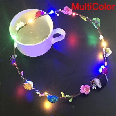 Fashion LED Light Up Flower Crown Headband For Women Girls Head Hair Band Valentine 39;s Day gift