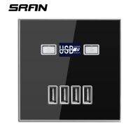 【LZ】❖◊✺  Sran 4-port usb tomada de parede dc 5v 4a tomada de carregamento de parede placa de conexão enchufe usb ac 220v/36v