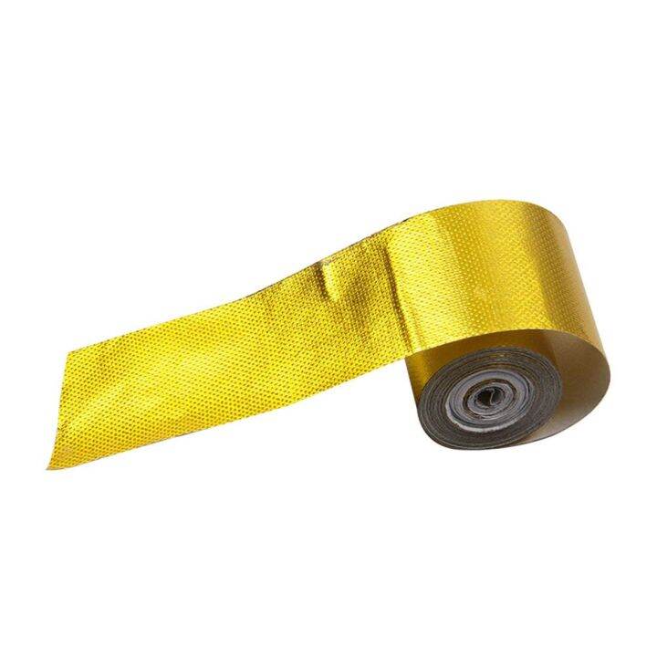 5-500-cm-10-500-cm-aluminum-foil-tape-automotive-exhaust-pipe-decorative-tape-gold-heat-shield-wrap-tape-adhesives-tape