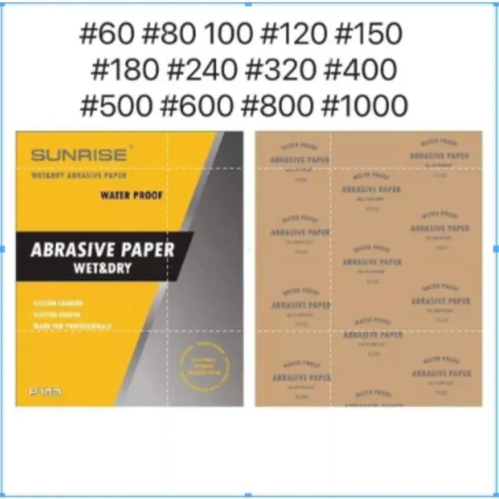 PER 100pcs Sunrise LIHA waterproof SAND PAPER sanding paper 60 80 100