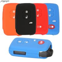 [New Changes] Jingyuqin Smart Remote Car Key Case ปลอกซิลิโคนสำหรับ Toyota Camry Land Cruiser Prado 150 2010 4Runner Venza Prius Crown Holder