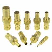 Straight Reducer Brass Hose Fitting Splicer Barb Fitting 4 6 8 10 12 14 16 19 25mm Tail Pneumatic Air Water Hose Fitting Adapter