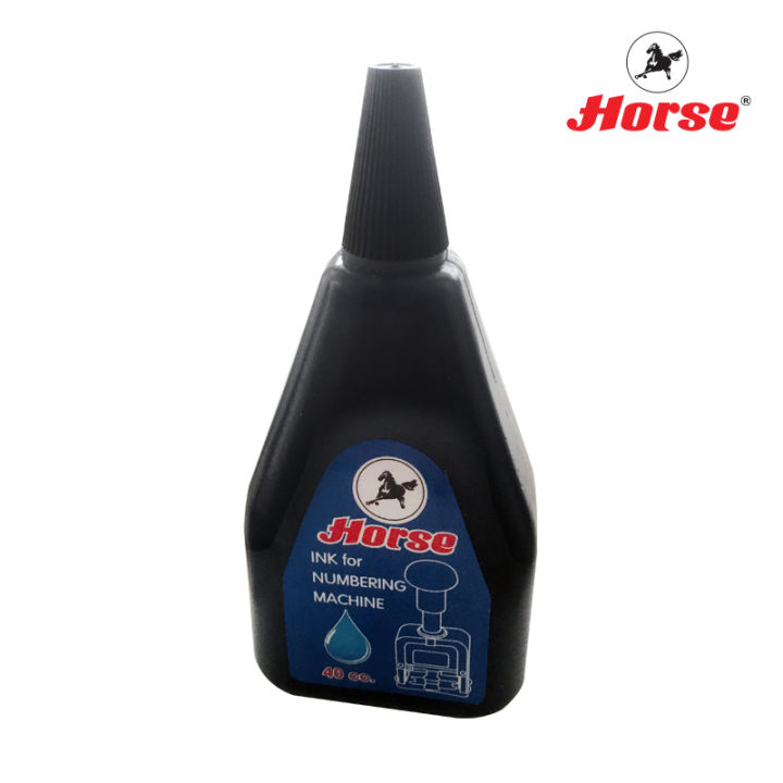 horse-ตราม้า-หมึกเติมเครื่องตีเบอร์-40-cc-สีดำ-จำนวน-1ขวด