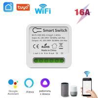 Tuya 16A MINI Wifi Switch DIY 2-Way รีโมทคอนลรีเลย์อัตโนมัติสำหรับ Smart Life ทำงานร่วมกับ Alexa Home Alice