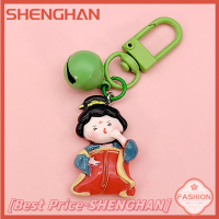 SHENGHAN ชุดถังน่ารักเจ้าหญิงจีนพวงกุญแจจี้พวงกุญแจสำหรับ Tas Ransel Anak Perempuan เสน่ห์เครื่องประดับเคสหูฟังของขวัญสุดสร้างสรรค์