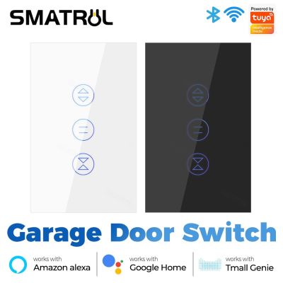 ♘✵ Smatrul Us Tuya แผงสวิตช์ไฟอัจฉริยะ WiFi แบบสัมผัส เปิดปิด สําหรับประตูโรงรถ Alexa Google Home Smart Life