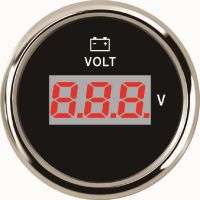 Universal Waterproof 2" Digital Voltmeter Volt Gauge Meter 8-32V With Red Backlight For Car Boat Truck Motorcycle