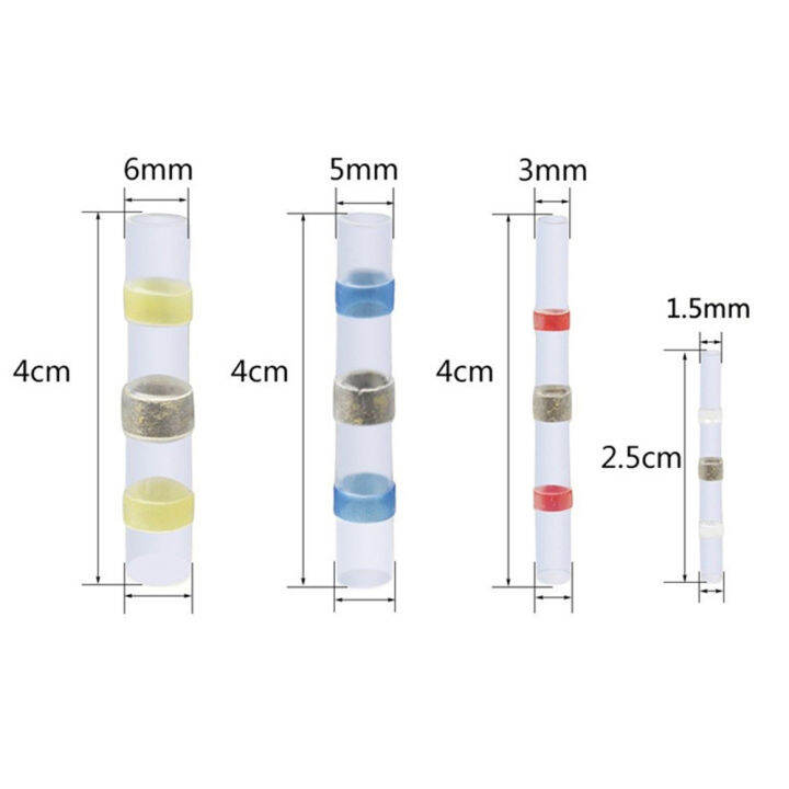 10-20-50-pcs-solder-seal-wire-connectors-3-1-heat-shrink-insulated-ขั้วสายไฟ-butt-splice-กันน้ำ-iewo9238