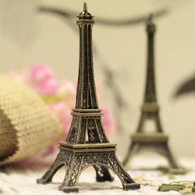 Beautifullife 15cm Home Decoration Romantic Paris Eiffel Tower Metallic Model Figurines Decor