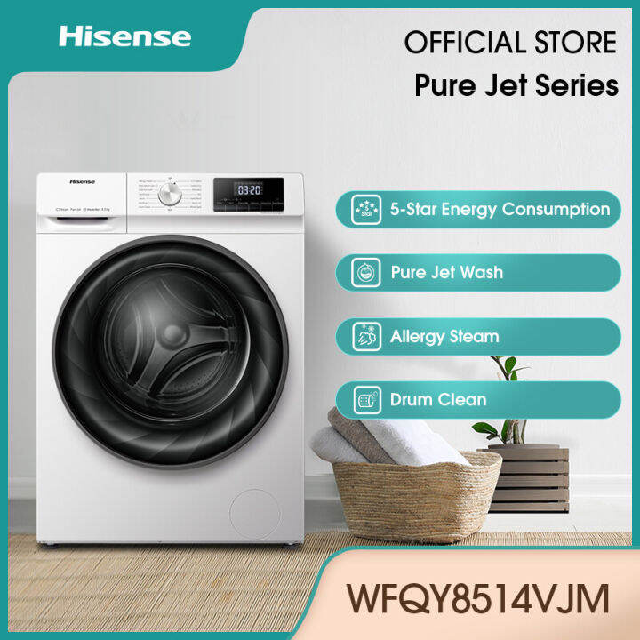 Hisense Front Load Washer Washing Machine (8.5kg) WFQY8514VJM Lazada