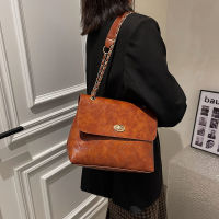 Korea Vintage Leather Quilted Chain Shoulder Bag For Women Large Green Brown Black Messenger Crossbody Bag Ladies Handbags Big