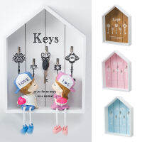 Nordic สไตล์บ้านไม้ Key ติดผนังกล่องเก็บเครื่องประดับ Home Entrance ชั้นเก็บของกล่องกุญแจ