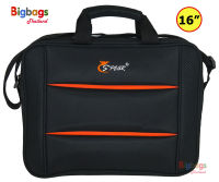 BigBagsThailand กระเป๋าสะพายไหล่ Spear ใส่โน๊ตบุ๊ค Laptop ใส่เอกสาร 16 นิ้ว รุ่น BO33605 (Black Orange)