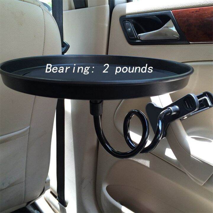 Car Food Tray with Clamp Bracket Folding Dining Table Drink Holder Car