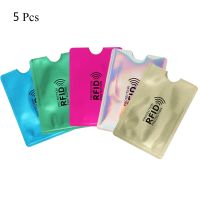 5Pcs Card Holder Anti theft RFID Blocking Protect Case Cover Aluminium Credit Cards Sleeve Wallet Safety Bank Smart Reader