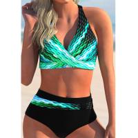 2022 New Swimsuit y High Waist Printed Women Bikini Set Beachwear Push Up Bathing Suit Female Swimwear Two Piece