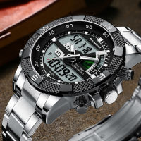 Fashion Top Brand Mens Digital Analog Watch Luxury Sport Military Waterproof Stainless Male Watch Clock Relogio Masculino 2019