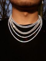 3MM CZ Tennis Chain Necklace Classic Chain Match Hip Hop Pendant 5A Iced Out Bling High Quality Men Boy HIPHOP Jewelry