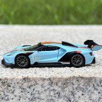 Die-Casting 1:64ระดับ Ford Gt Mk2ภาพวาดสีน้ำมันรุ่นโลหะผสมจำลองรถแบบคงที่จอแสดงผลตกแต่งบ้านโลหะ