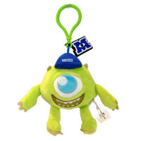 Toptoy Mike Wazowski จี้ตุ๊กตาของเล่นการ์ตูนอะนิเมะยัดไส้ตุ๊กตาผ้ากำมะหยี่ตกแต่งสำหรับกระเป๋าพวงกุญแจของเล่นตุ๊กตายัดไส้