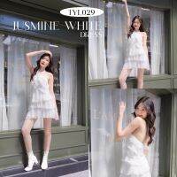 ?JUSMINE WHITE DRESS? ชุดเดีสสีขาว เว้าหลังมัดคอ สวยมาก #TYL029