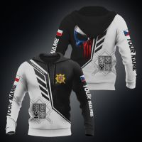 Czech Flag and Emblem Pattern Hoodies For Male Loose Mens Fashion Sweatshirts Boy Casual Clothing Oversized Streetwear