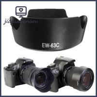 JIAJUSUANSOU เลนส์ฮูดสีดำ EW-63C 58มม. กันแดดเลนส์กล้องถ่ายรูปกันฮู้ดกล้องแบบสากลสำหรับ EF-S แคนนอน18-55มม. F/ 3.5-5.6คืออุปกรณ์เสริมกล้อง STM