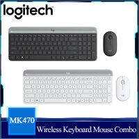 MK470คีย์บอร์ดไร้สายเมาส์ Combo 1000DPI Optical Slim Keboards Pebble Mice 2.4 GHz สำหรับ PC แล็ปท็อป Office