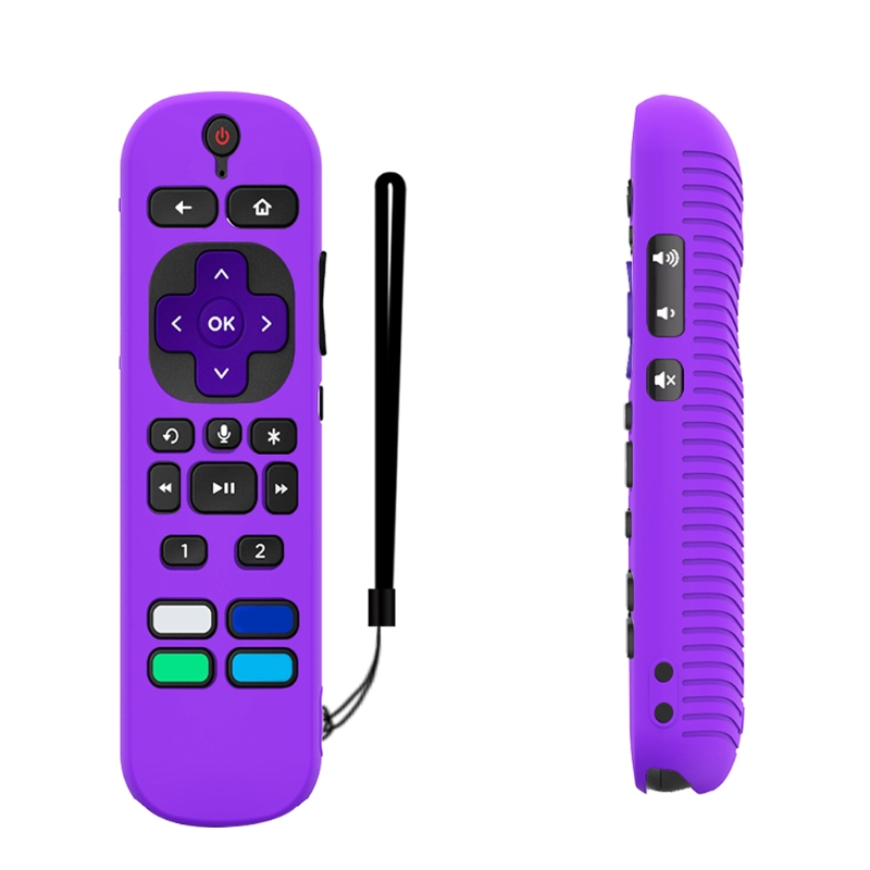 FKBJ Remote Case Compatible with Roku Voice Remote Pro Waterproof Silicone Protective Cover TV Video Accessories 